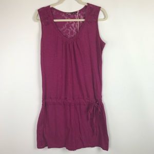 Prana Bree Dress Boysenberry Lace Organic Cotton